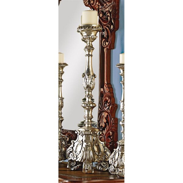 European Scroll-Footed Candlesticks: Large, PK 2